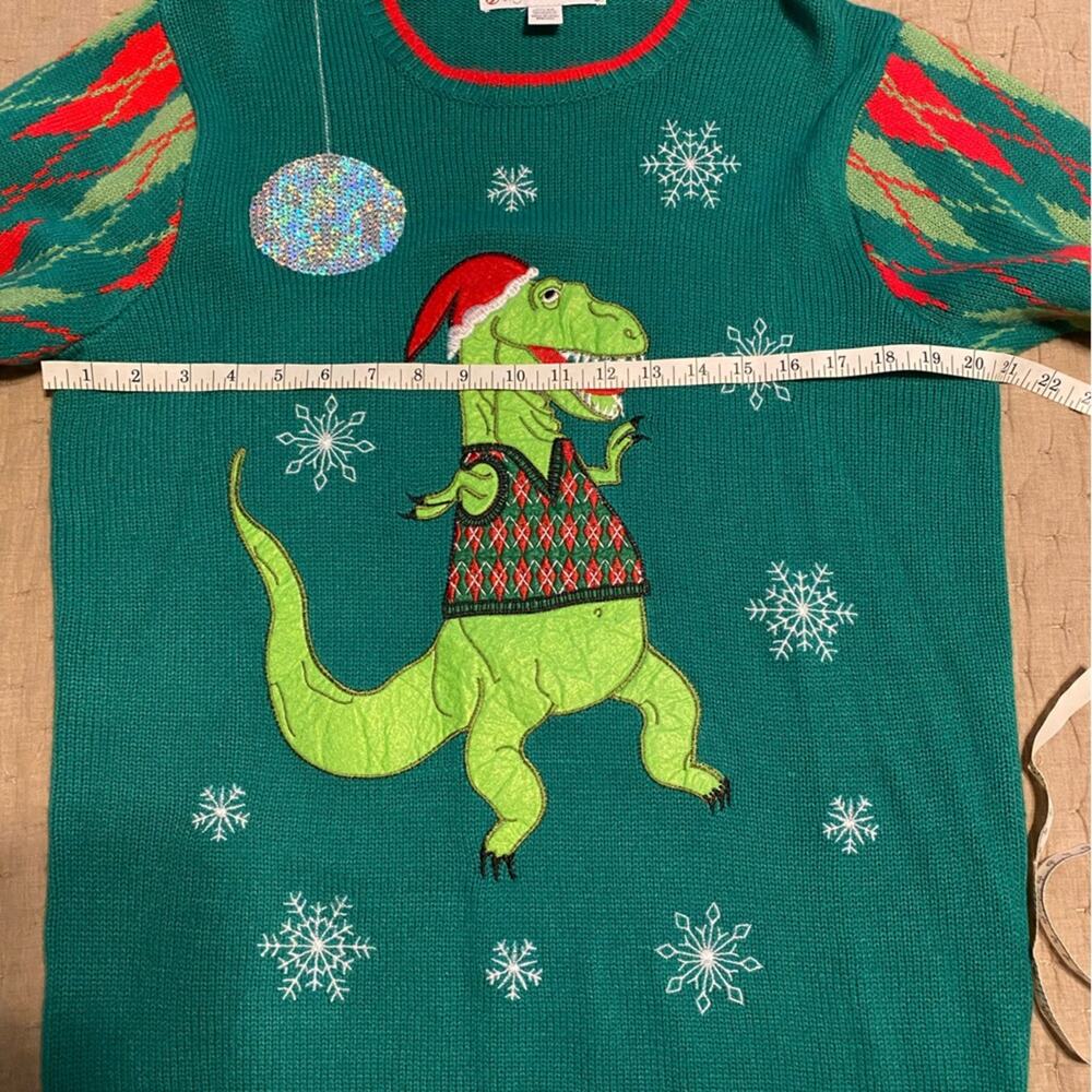 Jolly Sweaters Dinosaur Holiday Sweater - Picture 7 of 8